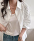 シャツレディースオーバーサイズ長袖シャツ シンプルシャツ全9色 オフィスカジュアル ベーシックシャツ 重ね着 無地トップスチュニック羽織り 体型カバー 春夏秋 服 21SHANGYI-092