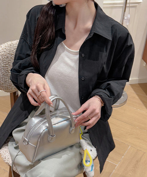 シャツレディースオーバーサイズ長袖シャツ シンプルシャツ全9色 オフィスカジュアル ベーシックシャツ 重ね着 無地トップスチュニック羽織り 体型カバー 春夏秋 服 21SHANGYI-092