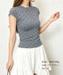 ドット柄tシャツレディース 半袖トップス tシャツ半袖コンパクトTシャツ カットソー半袖 韓国風 フィットトップス細見え フレンチスリーブTシャツ 大人可愛い夏服 21SHANGYI-102