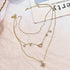 3連チェーンネックレス 華奢 大人上品 春夏 夏 シンプル トレンド プチプラ アクセサリー ゴールド 首飾り カジュアル ジュエリー キラキラ チョーカー 21SHIPIN-011
