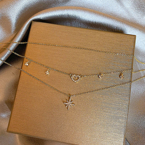 3連チェーンネックレス 華奢 大人上品 春夏 夏 シンプル トレンド プチプラ アクセサリー ゴールド 首飾り カジュアル ジュエリー キラキラ チョーカー 21SHIPIN-011