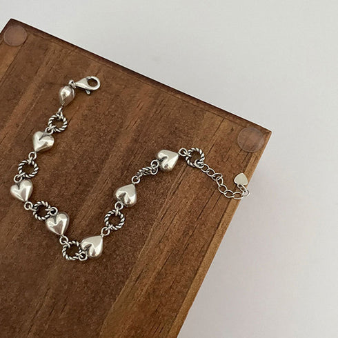 チェーン ブレスレット メタル ハート アクセサリー レディース 重ね付け おしゃれ ジュエリー 留め具 着脱簡単 シンプル 着こなし プレゼント 贈り物 21SHIPIN-015