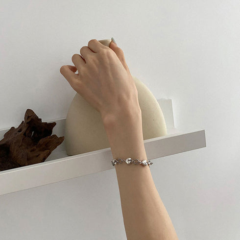 チェーン ブレスレット メタル ハート アクセサリー レディース 重ね付け おしゃれ ジュエリー 留め具 着脱簡単 シンプル 着こなし プレゼント 贈り物 21SHIPIN-015