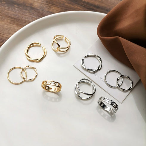 マルチデザイン リングセット レディース 指輪 重ね付け アクセサリー 韓国風 シルバー シンプル 大人かわいい ギフト ボリューム ゴールド プチプラ 20代 21SHIPIN-019