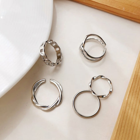 マルチデザイン リングセット レディース 指輪 重ね付け アクセサリー 韓国風 シルバー シンプル 大人かわいい ギフト ボリューム ゴールド プチプラ 20代 21SHIPIN-019