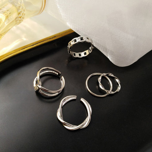 マルチデザイン リングセット レディース 指輪 重ね付け アクセサリー 韓国風 シルバー シンプル 大人かわいい ギフト ボリューム ゴールド プチプラ 20代 21SHIPIN-019