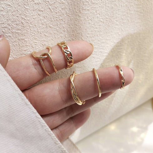 マルチデザイン リングセット レディース 指輪 重ね付け アクセサリー 韓国風 シルバー シンプル 大人かわいい ギフト ボリューム ゴールド プチプラ 20代 21SHIPIN-019