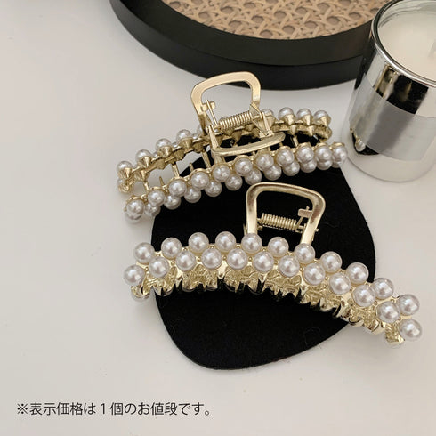 パールバンスクリップ 大人可愛い 新作 ヘアクリップ ゴールド 簡単髪留め ゴージャス ヘアアクセサリー おしゃれ 髪飾り 大人上品 韓国風 雑貨 20代 21SHIPIN-021