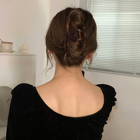 樹脂ヘアクリップ 大人っぽい まとめ髪 バンスクリップ レディース 髪留め かわいい ヘアアクセサリー 大きめ シンプル プレゼント オフィスカジュアル 雑貨 21SHIPIN-040