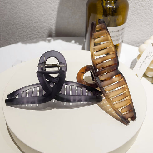 樹脂ヘアクリップ 大人っぽい まとめ髪 バンスクリップ レディース 髪留め かわいい ヘアアクセサリー 大きめ シンプル プレゼント オフィスカジュアル 雑貨 21SHIPIN-040