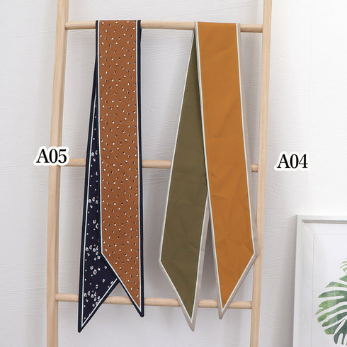 スカーフ ヘアバンド レディース ロング マルチスカーフ ヘアアクセサリー 髪留め 可愛い 柄スカーフ 軽い 柔らかい ポニーテール結び 万能アイテム カジュアル 21SHIPIN-043