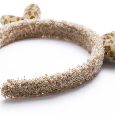 カチューシャレディース洗顔可愛いふわふわ ヘアアクセサリー 鹿の耳 大人 韓国風 カチューシャ 仮装用髪飾りグッズ 幅広 痛くない ヘアアクセ ヒョウ柄 前髪留め 21SHIPIN-053