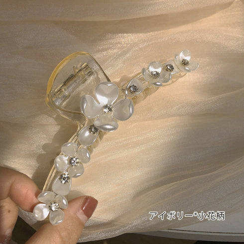 樹脂ヘアクリップ大人っぽいまとめ髪お洒落 花 バンスクリップ 大きめ 髪留め 大人女性 ヘアアクセサリー 人気プレゼント オフィス雑貨 オルチャン ヘアアクセ 春 21SHIPIN-054