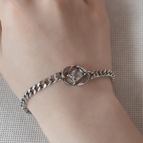 チェーンブレスレットレディース おしゃれ アクセサリー ラインストーン 重ね付けブレスレット メタル シルバー 秋アクセ 着こなし レトロ風 大人カジュアル 人気 21SHIPIN-059