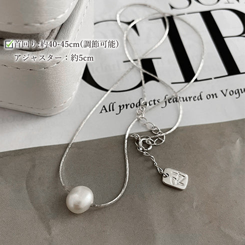 フェイクパールネックレスレディース 上品 チェーンネックレス 女性 アクセサリー 韓国風 首飾り 大人カジュアル ジュエリー シルバー 小粒パール パーティー 21SHIPIN-062