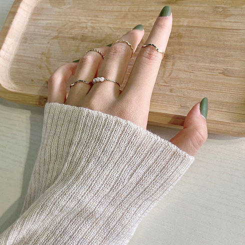 マルチデザイン リングセット レディース 指輪 重ね付け アクセサリー 韓国風 大人かわいいギフト ゴールド シルバー プチプラジュエリー フェイクパール 20代 21SHIPIN-081