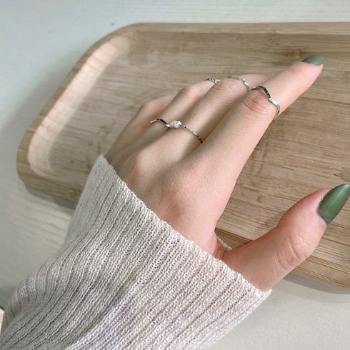 マルチデザイン リングセット レディース 指輪 重ね付け アクセサリー 韓国風 大人かわいいギフト ゴールド シルバー プチプラジュエリー フェイクパール 20代 21SHIPIN-081
