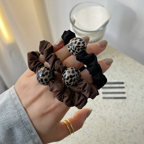 レオパード柄ヘアゴム レディースシュシュ ヘアアクセサリー 2点セット ヒョウ柄 韓国ファッション ヘアアクセ プチプラ 30代40代50代 アニマル柄 髪飾り 21SHIPIN-083