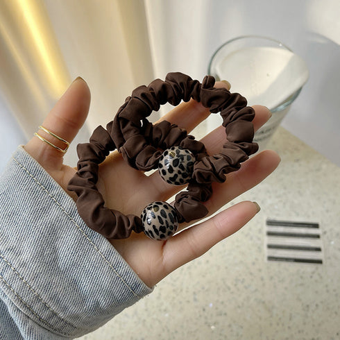 レオパード柄ヘアゴム レディースシュシュ ヘアアクセサリー 2点セット ヒョウ柄 韓国ファッション ヘアアクセ プチプラ 30代40代50代 アニマル柄 髪飾り 21SHIPIN-083