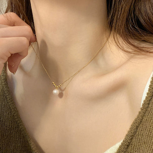 フェイクパールネックレスレディース可愛い ネックレス ゴールド 人気アクセサリー 韓国風 ファッション小物 上品 結婚式 パーティー ジュエリー 女子会 おしゃれ 21SHIPIN-084