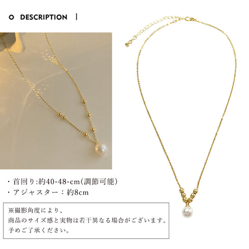 フェイクパールネックレスレディース可愛い ネックレス ゴールド 人気アクセサリー 韓国風 ファッション小物 上品 結婚式 パーティー ジュエリー 女子会 おしゃれ 21SHIPIN-084