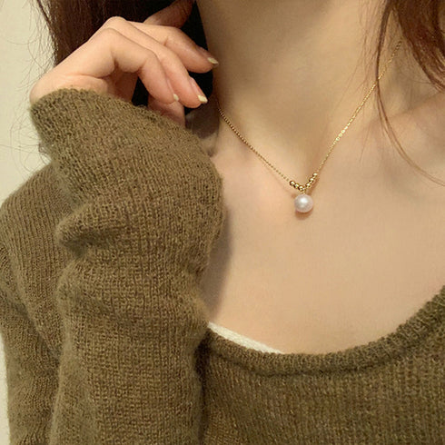 フェイクパールネックレスレディース可愛い ネックレス ゴールド 人気アクセサリー 韓国風 ファッション小物 上品 結婚式 パーティー ジュエリー 女子会 おしゃれ 21SHIPIN-084