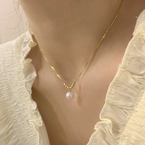 フェイクパールネックレスレディース可愛い ネックレス ゴールド 人気アクセサリー 韓国風 ファッション小物 上品 結婚式 パーティー ジュエリー 女子会 おしゃれ 21SHIPIN-084