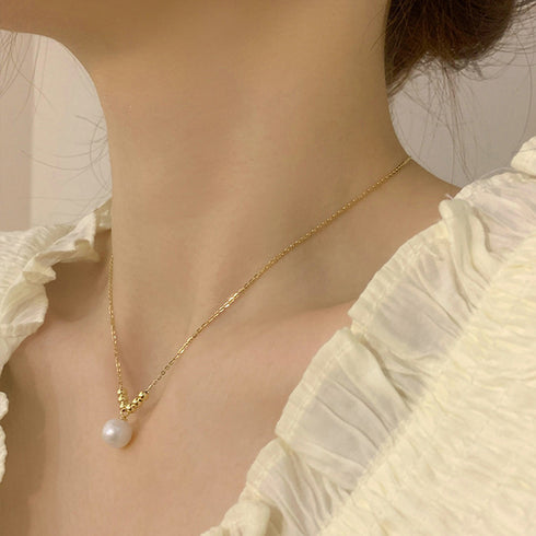 フェイクパールネックレスレディース可愛い ネックレス ゴールド 人気アクセサリー 韓国風 ファッション小物 上品 結婚式 パーティー ジュエリー 女子会 おしゃれ 21SHIPIN-084