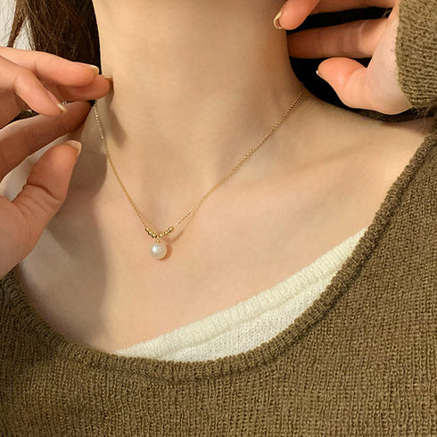 フェイクパールネックレスレディース可愛い ネックレス ゴールド 人気アクセサリー 韓国風 ファッション小物 上品 結婚式 パーティー ジュエリー 女子会 おしゃれ 21SHIPIN-084