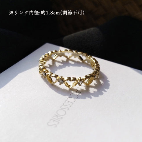 ハートリング レディース きらきら 指輪 リング指輪 ゴールド アクセサリー 流行り ジュエリー フェミニン 人気プレゼント メタル 人差し指 韓国ファッション 21SHIPIN-091