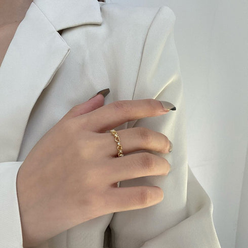 ハートリング レディース きらきら 指輪 リング指輪 ゴールド アクセサリー 流行り ジュエリー フェミニン 人気プレゼント メタル 人差し指 韓国ファッション 21SHIPIN-091