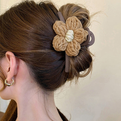 ヘアクリップレディース 花バンスクリップ ヘアアクセサリー 大ぶり まとめ髪 マットバンスクリップ お洒落 かわいい オルチャン しっかり留まる 韓国ファッション 21SHIPIN-092