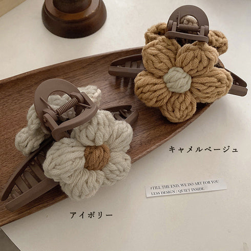 ヘアクリップレディース 花バンスクリップ ヘアアクセサリー 大ぶり まとめ髪 マットバンスクリップ お洒落 かわいい オルチャン しっかり留まる 韓国ファッション 21SHIPIN-092