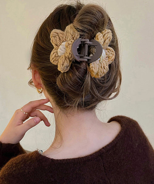 ヘアクリップレディース 花バンスクリップ ヘアアクセサリー 大ぶり まとめ髪 マットバンスクリップ お洒落 かわいい オルチャン しっかり留まる 韓国ファッション 21SHIPIN-092