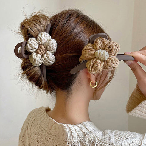 ヘアクリップレディース 花バンスクリップ ヘアアクセサリー 大ぶり まとめ髪 マットバンスクリップ お洒落 かわいい オルチャン しっかり留まる 韓国ファッション 21SHIPIN-092