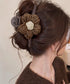 ヘアクリップレディース 花バンスクリップ ヘアアクセサリー 大ぶり まとめ髪 マットバンスクリップ お洒落 かわいい オルチャン しっかり留まる 韓国ファッション 21SHIPIN-092