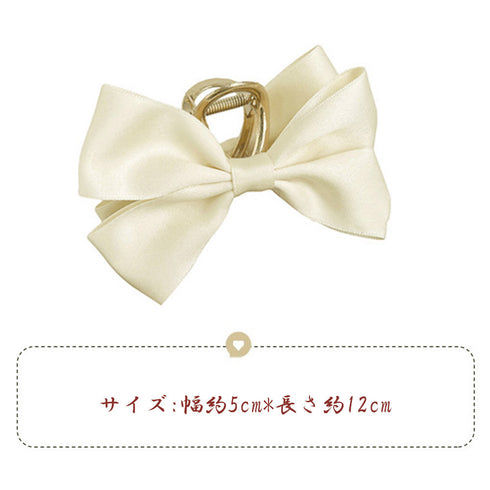 ビッグリボン ヘアクリップ レディース春 リボンクリップ 韓国風 リボンバレッタ トレンドヘアアクセサリー 大人可愛い髪飾り まとめ髪 オフィスカジュアル 女子会 21SHIPIN-095