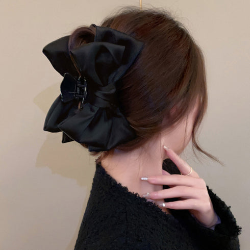 ビッグリボン ヘアクリップ レディース リボンクリップ 韓国風 リボンバレッタ ヘアアクセサリー 人気 髪飾り 大人可愛い まとめ髪 オフィスカジュアル 女子会 21SHIPIN-096