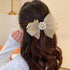 ビッグリボン ヘアクリップ レディース リボンクリップ 光沢感 韓国風 リボンバレッタ ヘアアクセサリー 髪飾り 蝶々結び 大人可愛いまとめ髪 キラキラ 女子会 21SHIPIN-098