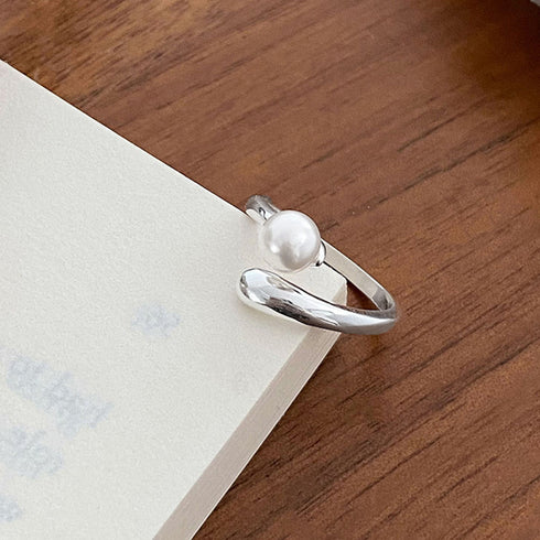 リング指輪レディース フェイクパール新作 パールリング シンプル シルバー アクセサリー 大人上品 結婚式 流行り ジュエリーフェミニン 人気プレゼント 人差し指 21SHIPIN-101