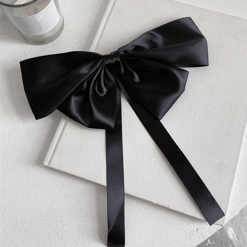 サテンビッグリボンバレッタ韓国ヘアアクセ バレッタ大きめ レディース 蝶々結髪飾り 大人可愛い プチプラ ヘアアレンジグッズ おしゃれ 人気髪留め 雑貨 まとめ髪 21SHIPIN-107