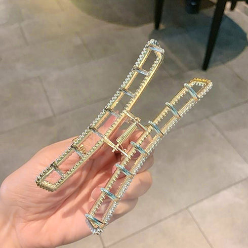 バンスクリップ韓国風 ヘアクリップ髪留め 異素材mixヘアアクセサリー レディース ヘアアレンジ オルチャン まとめ髪 雑貨 ヘアスタイル 簡単挟む ヘアアクセ 21SHIPIN-109