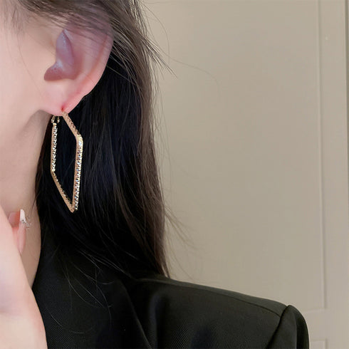 幾何学模様ピアスレディース おしゃれ 夏 スクエア フープピアス シルバー ゴールド シンプルピアス メタル 大人ピアス 人気アクセサリー 個性的 人気プレゼント 21SHIPIN-110