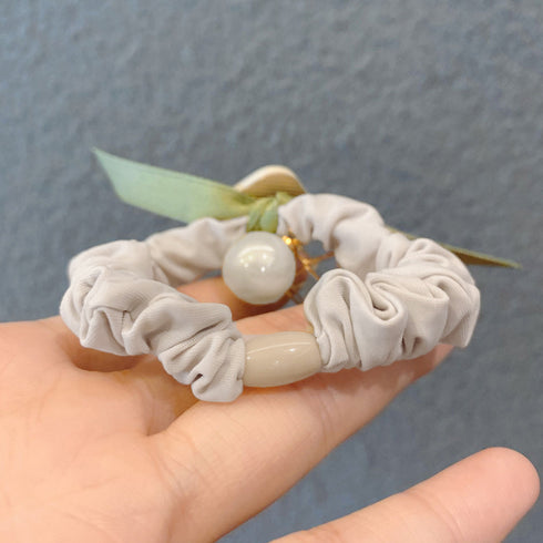 シュシュリボンヘアゴム ヘアアクセサリー チャーム付きヘアゴム おしゃれ 20代30代40代 ビジュー キラキラ髪留め髪飾り ヘアアレンジ お団子 大人可愛い雑貨 21SHIPIN-113