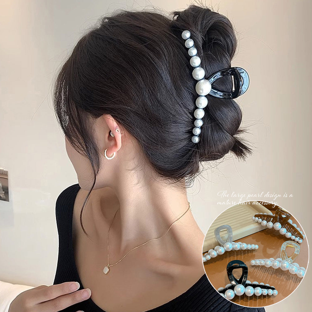 ヘアクリップ 大きめヘアアクセサリー黒