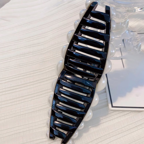 ヘアクリップ 大きめヘアアクセサリー黒 レディース 可愛いヘアアクセサリー ボリューム パールワニクリップ まとめ髪 簡単 ヘア小物 オフィスカジュアル 髪飾り 21SHIPIN-115