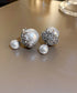 リバーシブルビッグパールピアスレディース 韓国風パールピアス 人魚の涙2WAYピアス 大ぶりスタッドピアス オルチャン 二粒パール 大人可愛 耳飾り 女性パーティ 21SHIPIN-119