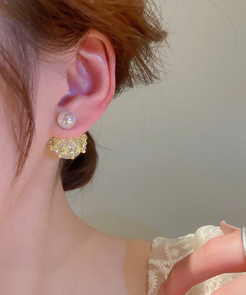 リバーシブルビッグパールピアスレディース 韓国風パールピアス 人魚の涙2WAYピアス 大ぶりスタッドピアス オルチャン 二粒パール 大人可愛 耳飾り 女性パーティ 21SHIPIN-119