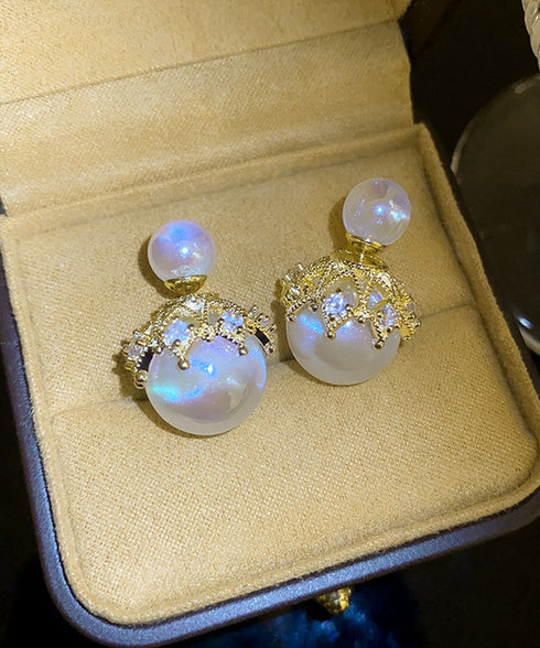 リバーシブルビッグパールピアスレディース 韓国風パールピアス 人魚の涙2WAYピアス 大ぶりスタッドピアス オルチャン 二粒パール 大人可愛 耳飾り 女性パーティ 21SHIPIN-119