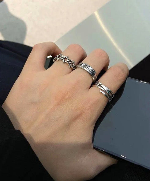 指輪リング シルバー マルチリングセット ヴィンテージ調指輪 13点セット アクセサリー 蝶々メタルリング シンプル 大人かわいい プチプラ小物 韓国ファッション 21SHIPIN-121